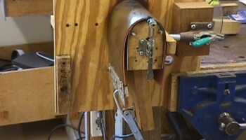 A similar idea is implemented in this form for bending cutaway pieces. A Watlow heat blanket is the source of heat