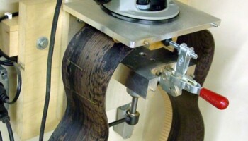 Originally designed to cut the body dovetail with a "right angle" head in the Fadal, Jim found it easier to cut it manually with a router