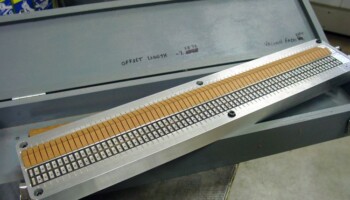 Guitar linings or "kerfing" can be cut on the Fadal with this vacuum fixture. One of the first things that Jim made with the Fadal