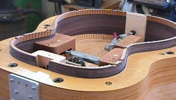 Another view of the form, showing the clamp at the tail block